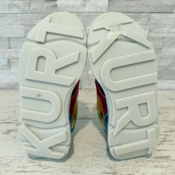 KURT GEIGER LONDON Suede Kurt Runner Sneakers Women’s SZ 38.5EU-8 US RAINBOW New - Picture 12 of 15